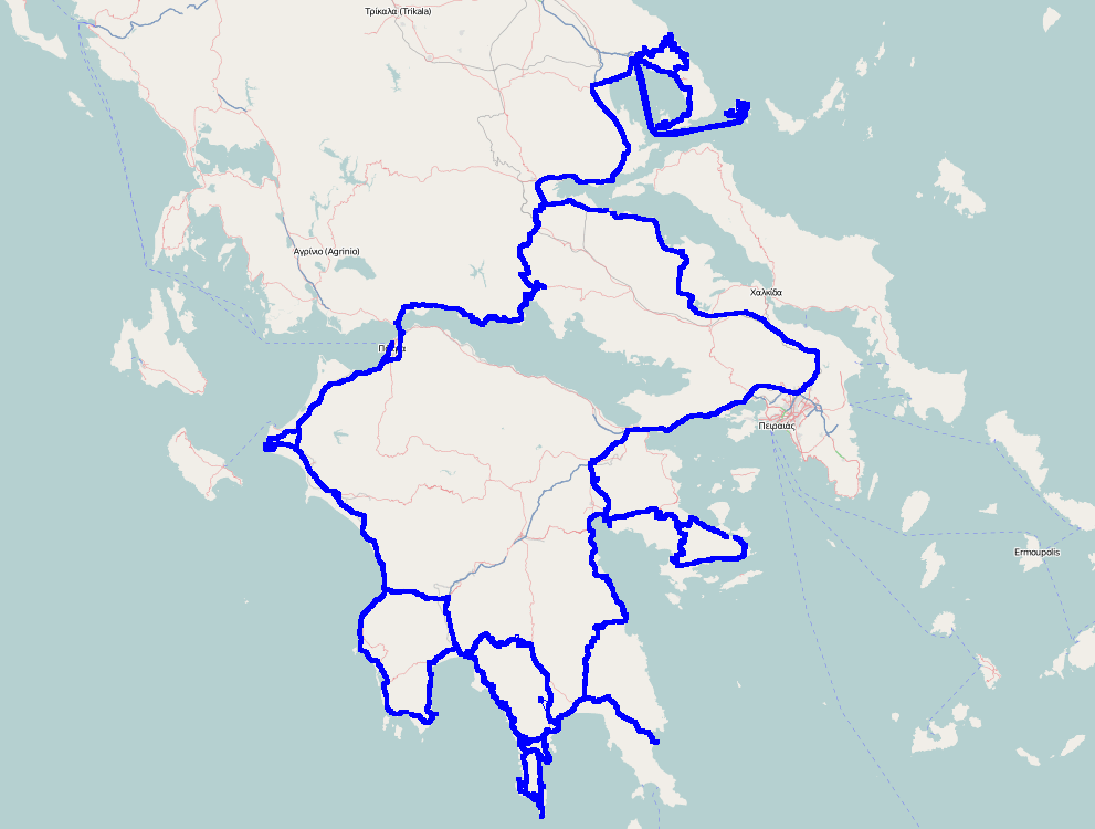 Griechenlandreise Route
